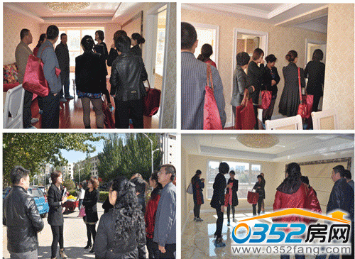 北馨理想城置业顾问带领网友参观样板间