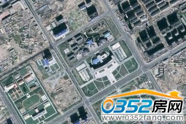 卫星拍摄下的中国某城镇