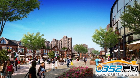 英伦风情街区——伦敦街效果图