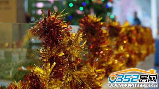 绿地接待中心浓重的圣诞气氛