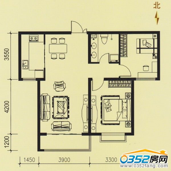 碧水云天· 御河湾B2户型图