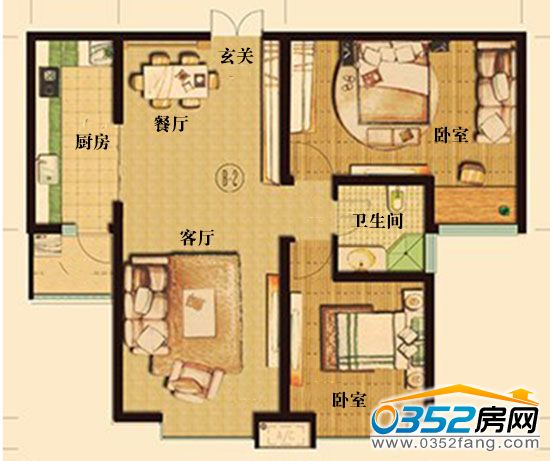 千禧御东画卷经典户型97.01平米