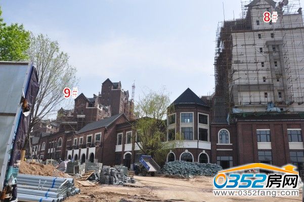 铂蓝原著8#、9#楼4月24日工程进度图