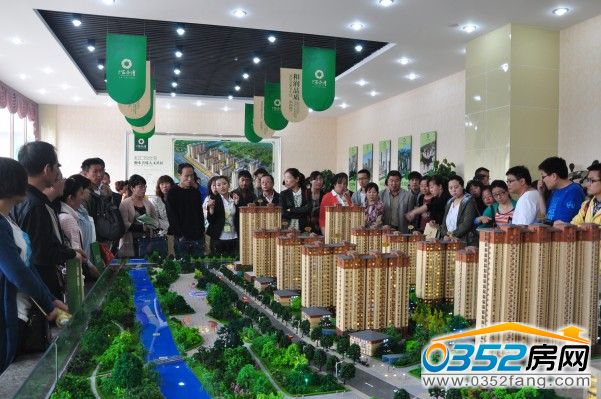 和汇百合湾置业顾问向0352房网网友介绍项目沙盘