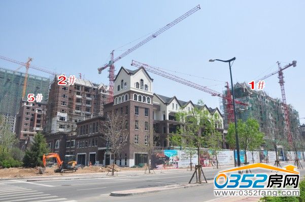 江鸿铂蓝原著5月22日1#、2#、5#楼工程实景图