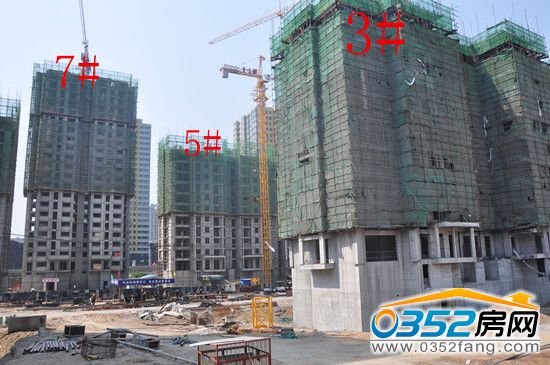 金水湾工程进度 7号楼即将封顶