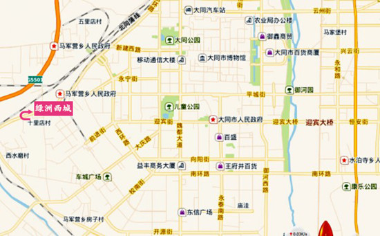 绿洲西城区位图