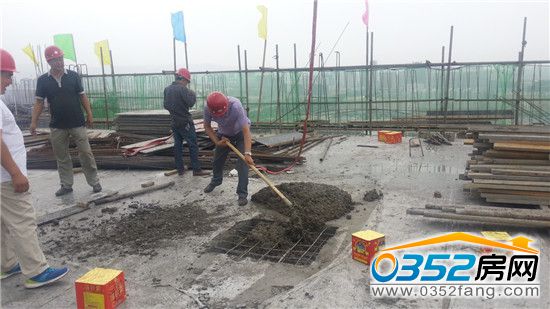 金水湾领导亲自为项目封顶